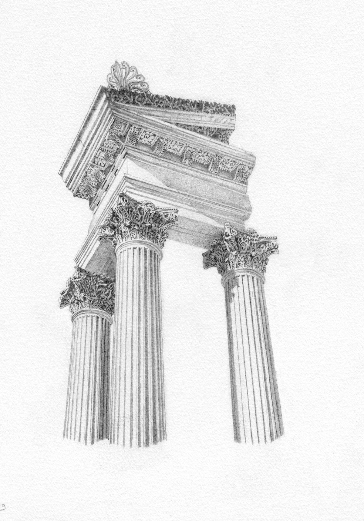 Søyler i Glanum (m/ramme)