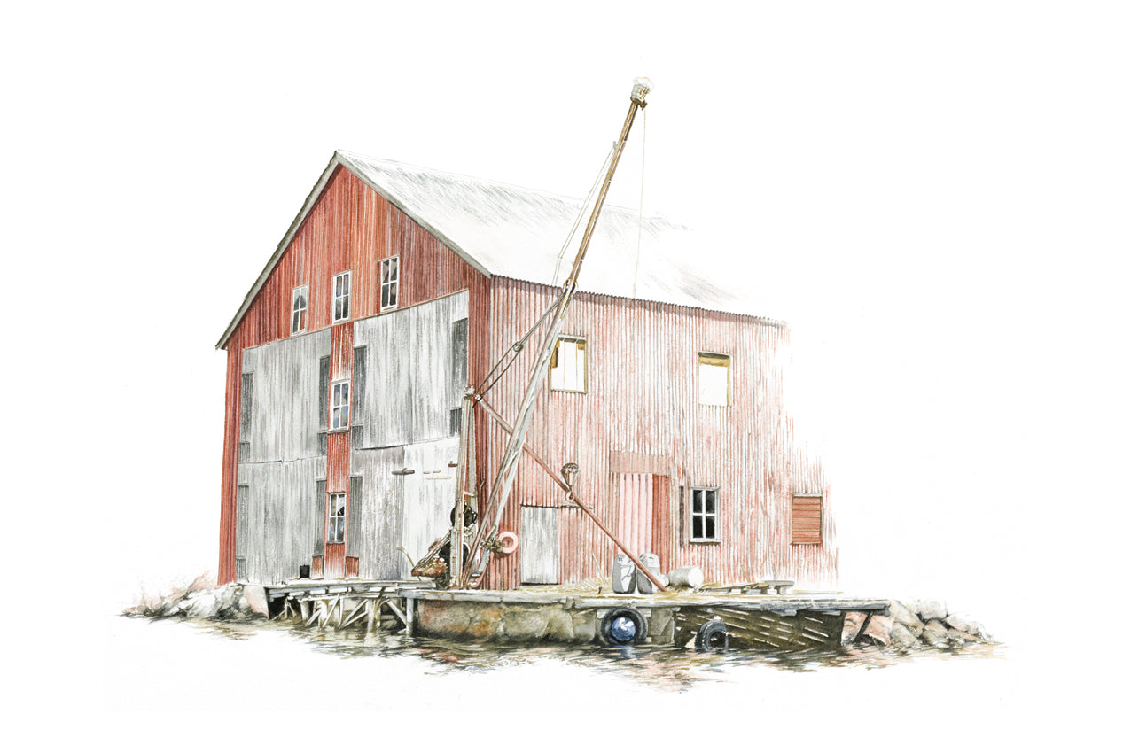 Gammel sjøbod ved Risør (diBond)